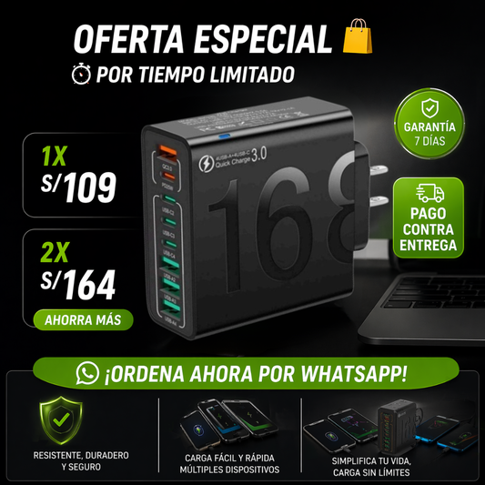 Centro de Energía Total 8en1™  - CARGADOR 8 EN 1