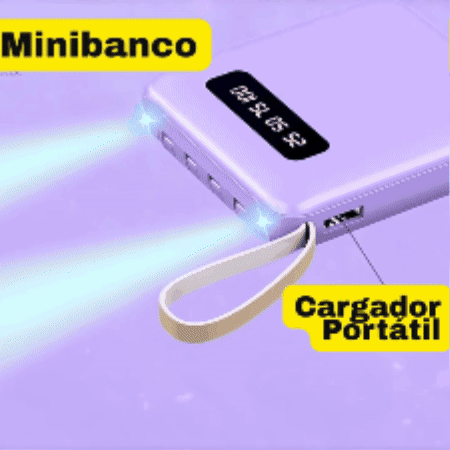 "Mini banco de energía portatil 20000 mAh"
